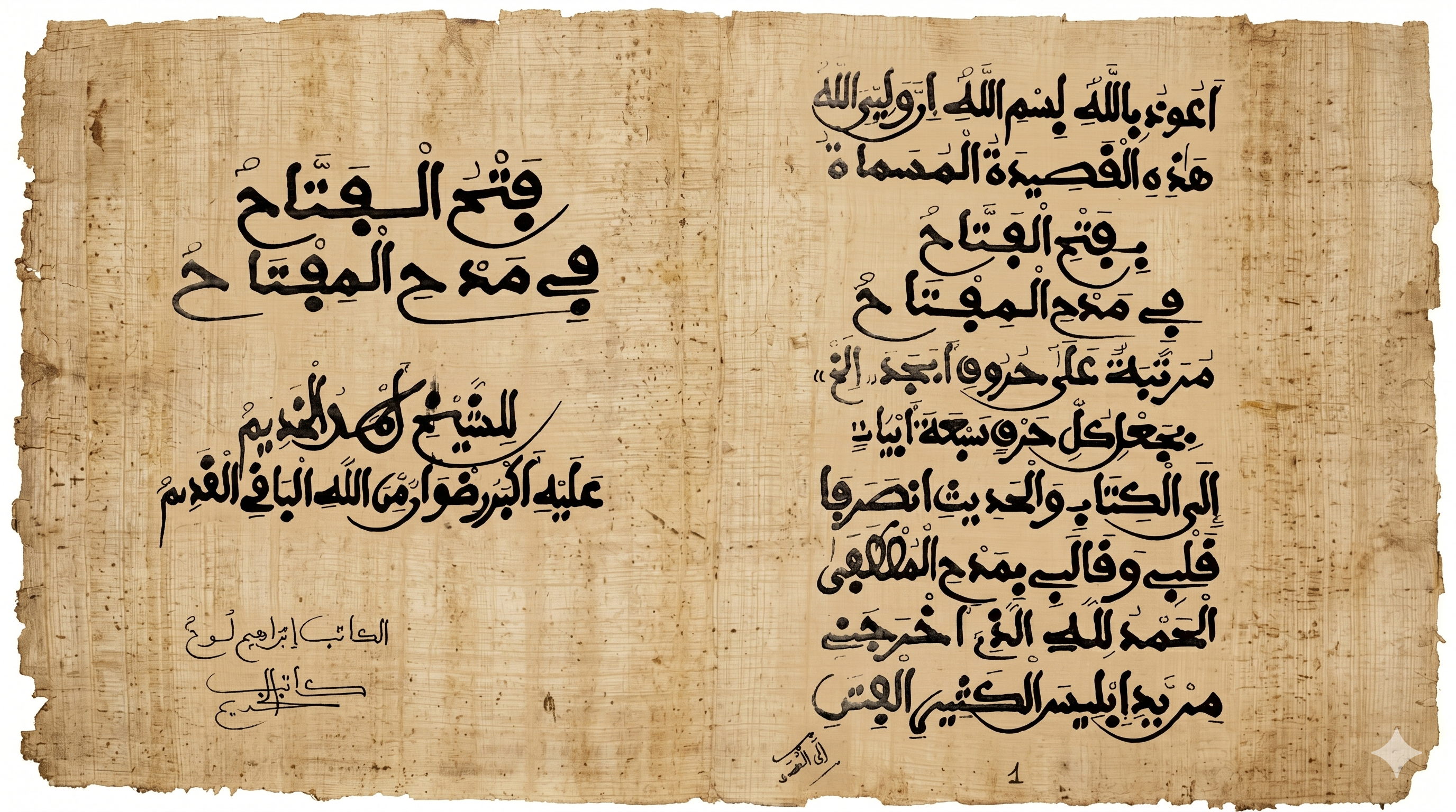 Initiation à la Calligraphie — Manuscrit des Khassaides